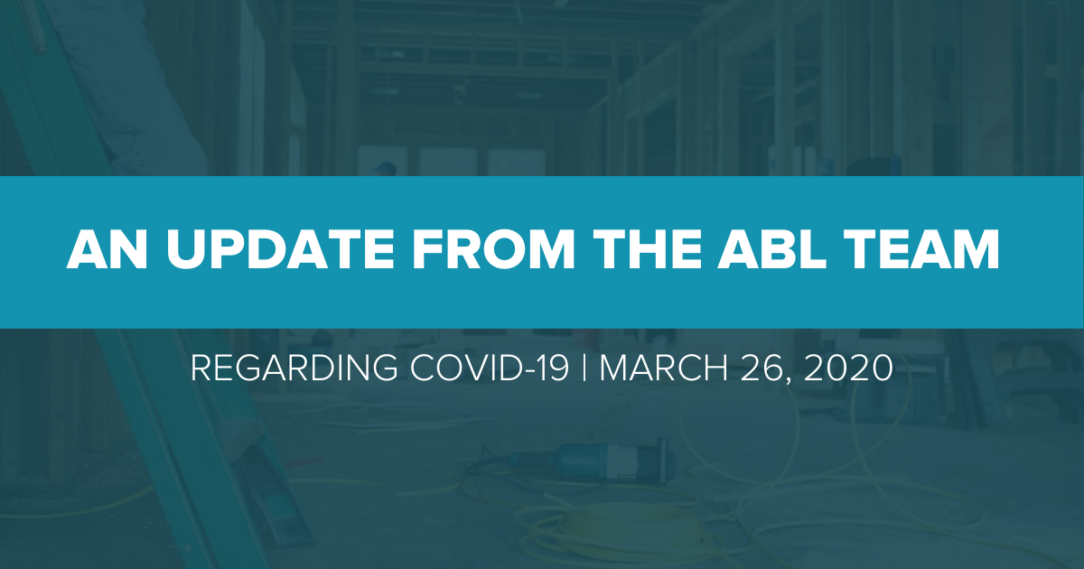 An Update From The ABL Team Regarding COVID-19